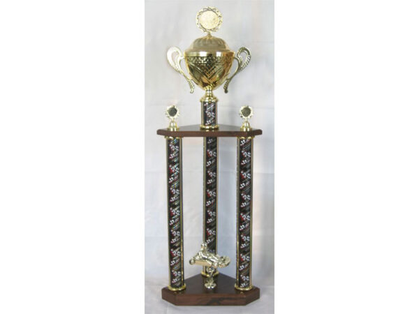 3-Säulen-Kartpokal Abstufung in 3 cm Schritten