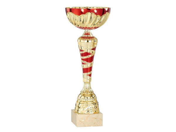 Auffälliger Pokal Gold/Rot in 5 Größen – Bild 2