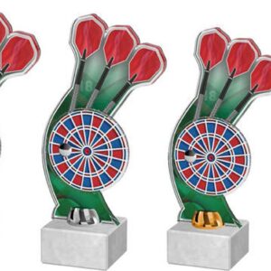 Acryl-Pokal E-Dart-Scheibe vor Darts BA 98:72 in 3 Größen
