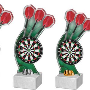 Acryl-Pokal Scheibe vor Darts BA 98:71 in 3 Größen